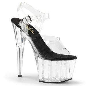 Zapatilla Pleaser Adore Transparente / Negro - Image 1
