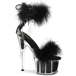Zapatilla Pleaser Adore Negra Plumas - Image 1